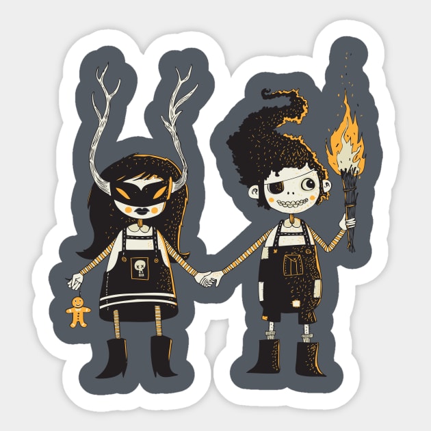 Hansel & Gretel Sticker by wotto